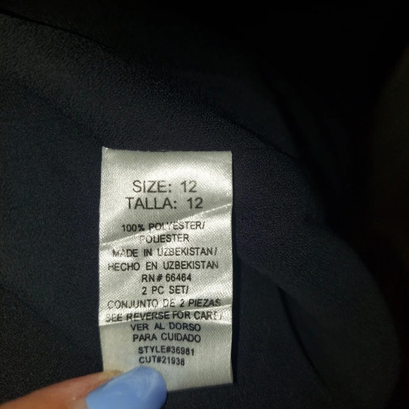 NWT Studio I 2 piece Black Maxi Formal Dress - Picture 6 of 10